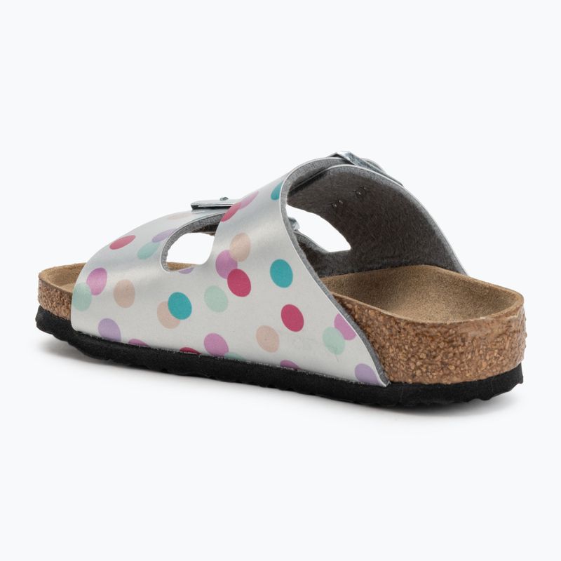 Papuci pentru copii  BIRKENSTOCK Arizona BF Narrow electric metallic dots silver 3