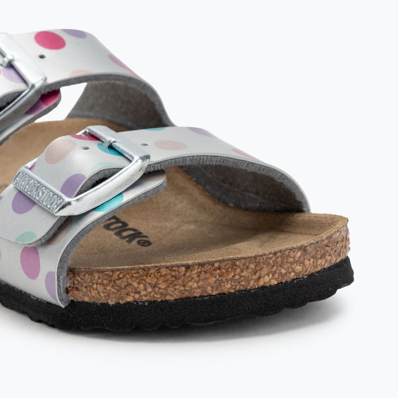 Papuci pentru copii  BIRKENSTOCK Arizona BF Narrow electric metallic dots silver 7