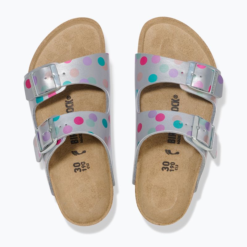Papuci pentru copii  BIRKENSTOCK Arizona BF Narrow electric metallic dots silver 3