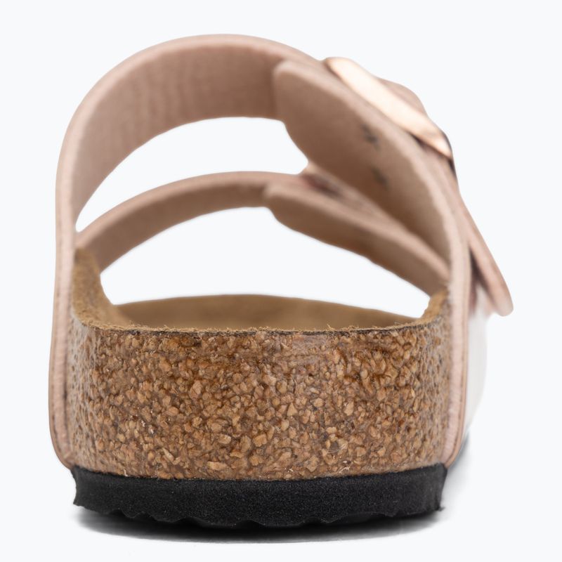 Papuci pentru copii BIRKENSTOCK Arizona Birko-Flor Narrow electric metallic copper hearts 6