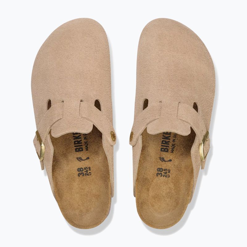 Șlapi BIRKENSTOCK Boston Suede Leather sandcastle 4