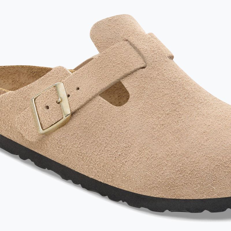 Șlapi BIRKENSTOCK Boston Suede Leather sandcastle 6