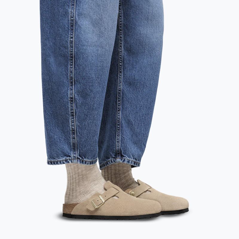 Șlapi BIRKENSTOCK Boston Suede Leather sandcastle 7