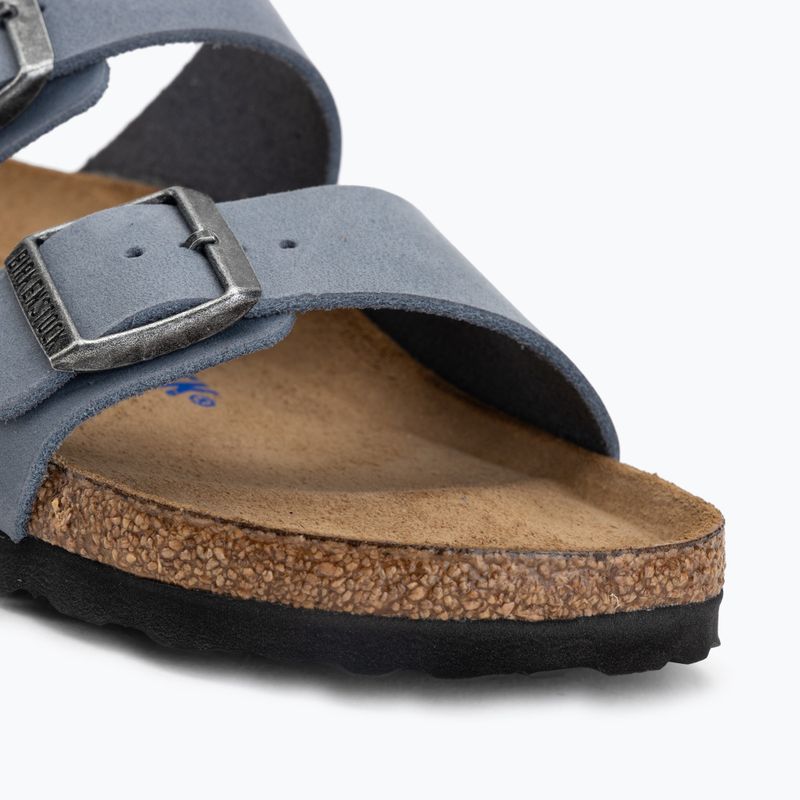 Șlapi BIRKENSTOCK Arizona Soft Footbed Oiled Leather Narrow elemental blue 7