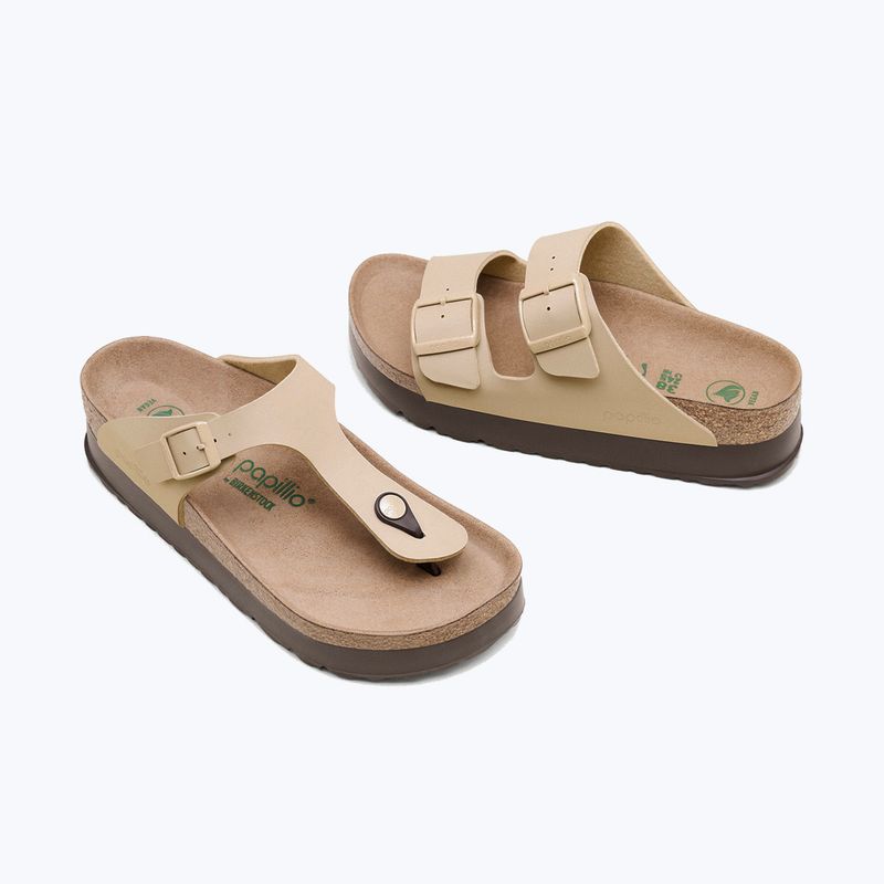 Klapki BIRKENSTOCK x Papillio Arizona Flex Platform Birko-Flor Narrow sandcastle 5