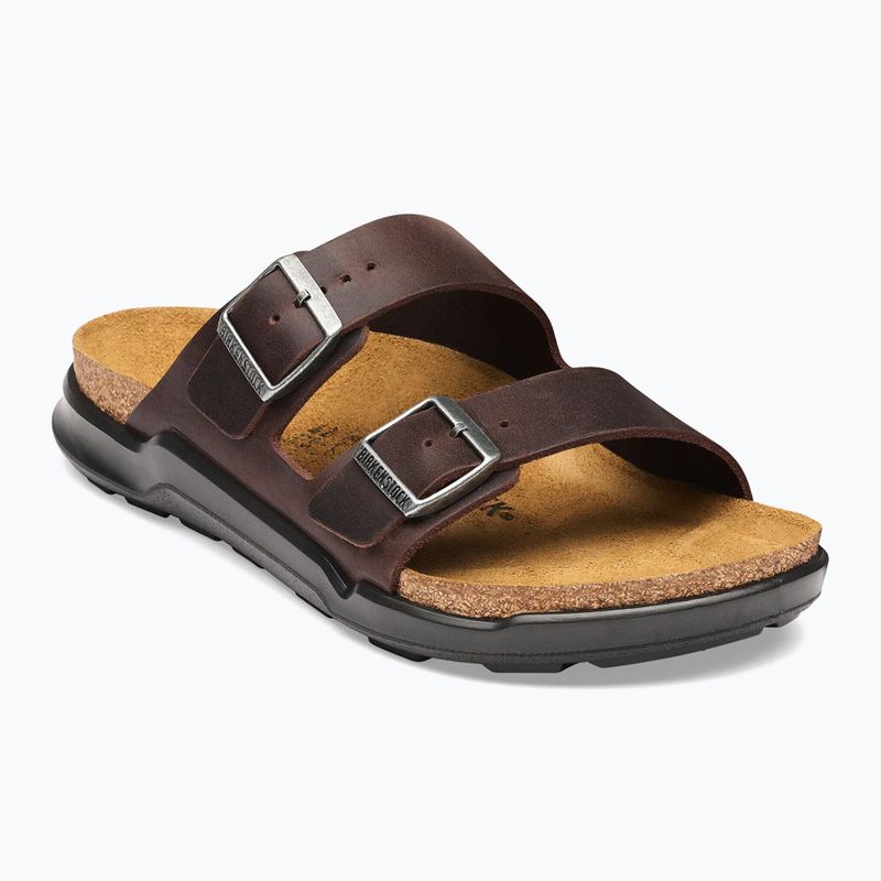 Șlapi pentru bărbați BIRKENSTOCK Arizona Crosstown Oiled Leather Regular habana/black