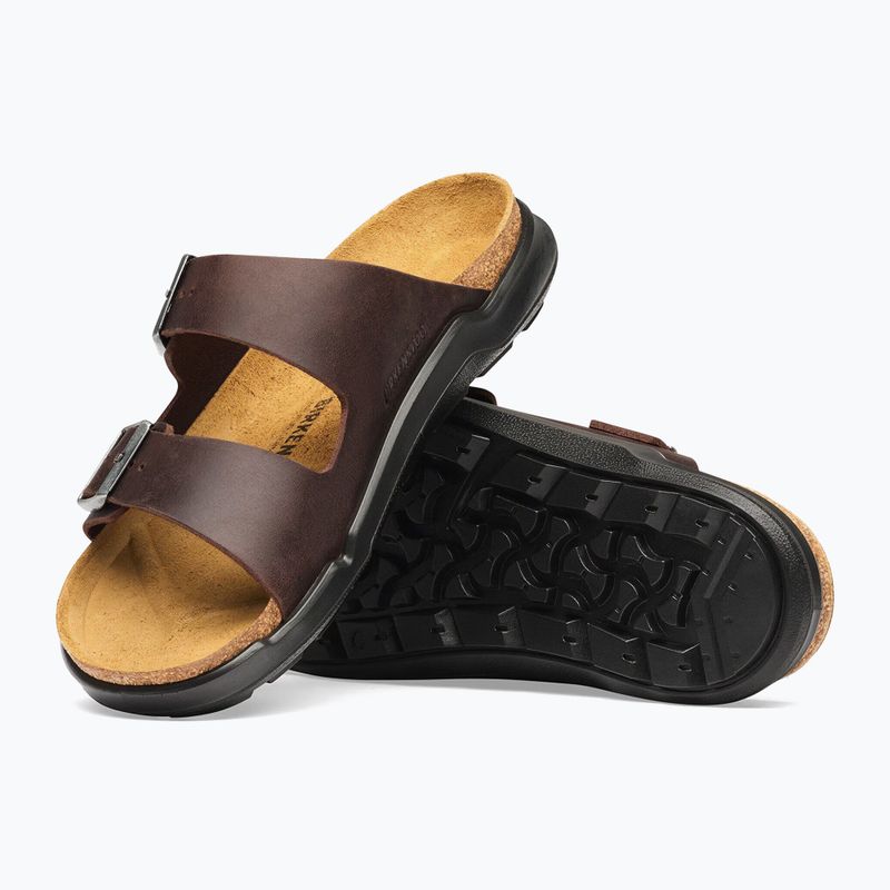 Șlapi pentru bărbați BIRKENSTOCK Arizona Crosstown Oiled Leather Regular habana/black 5