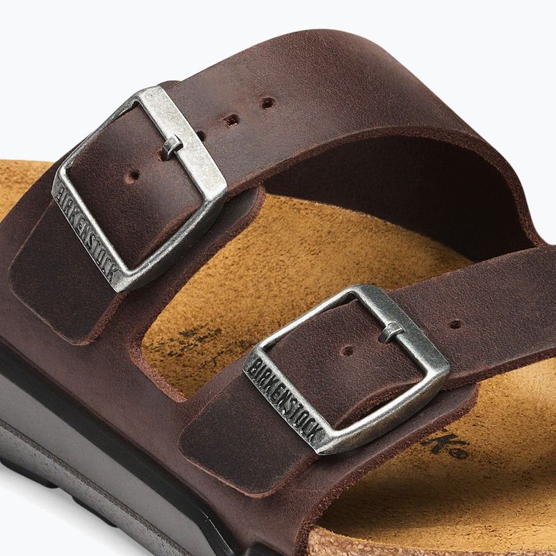 Șlapi pentru bărbați BIRKENSTOCK Arizona Crosstown Oiled Leather Regular habana/black 6