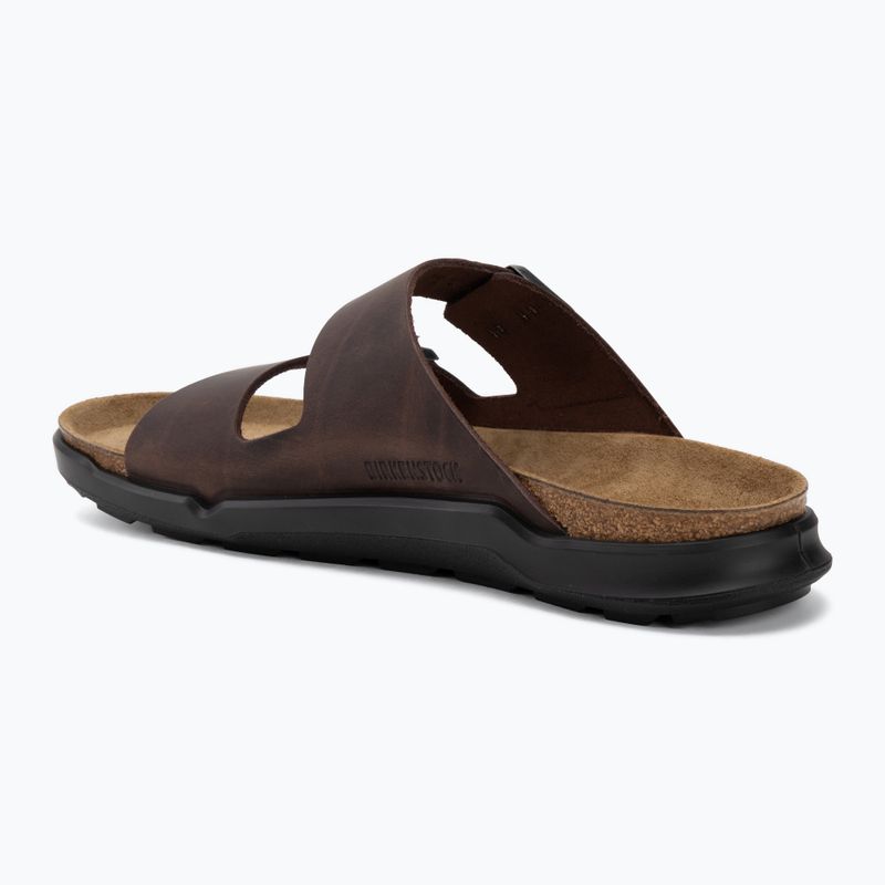 Șlapi pentru bărbați BIRKENSTOCK Arizona Crosstown Oiled Leather Regular habana/black 3