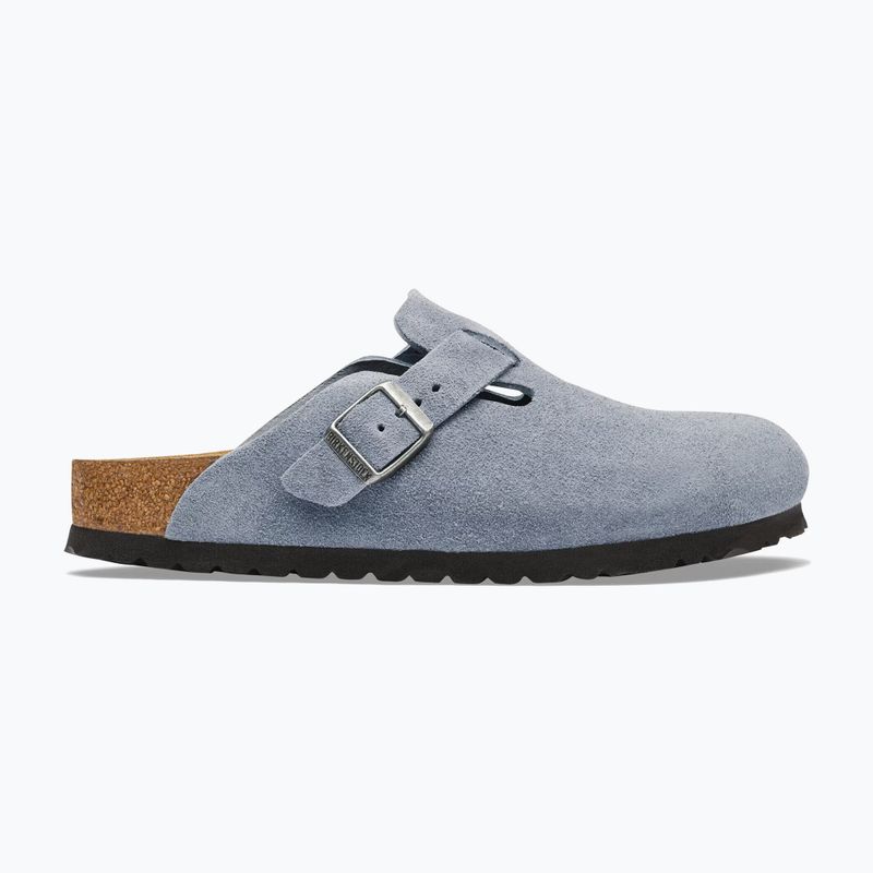 Șlapi BIRKENSTOCK Boston Suede Leather stone blue 2