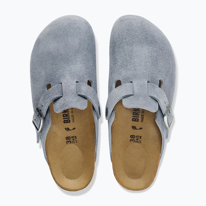 Șlapi BIRKENSTOCK Boston Suede Leather stone blue 4