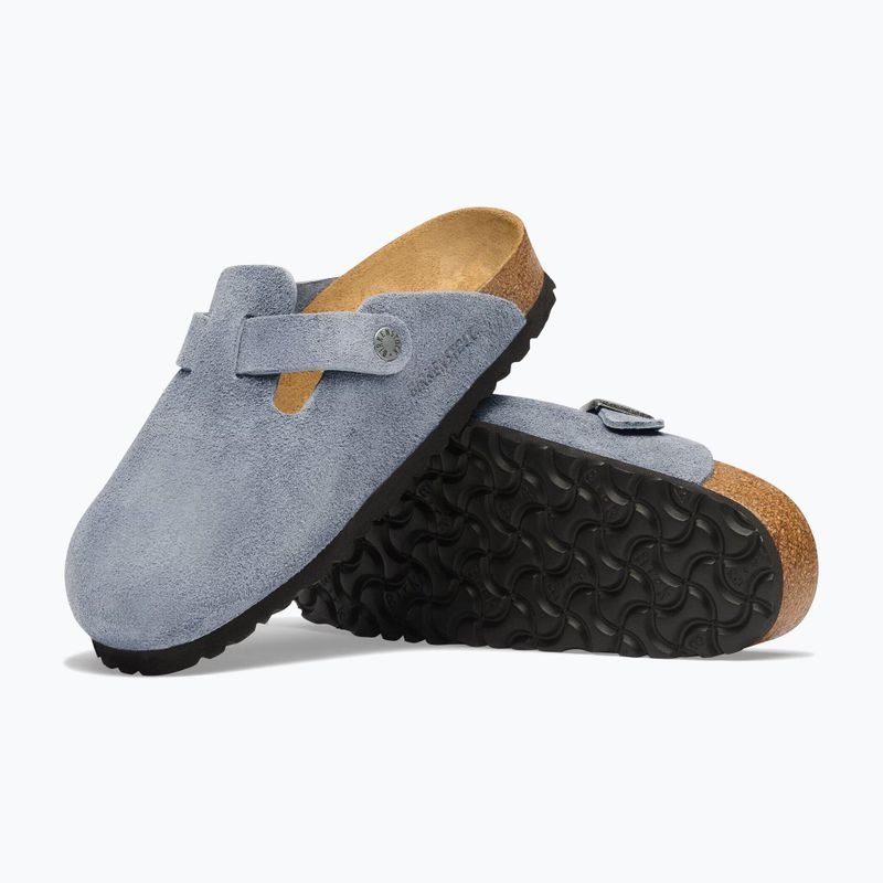 Șlapi BIRKENSTOCK Boston Suede Leather stone blue 5