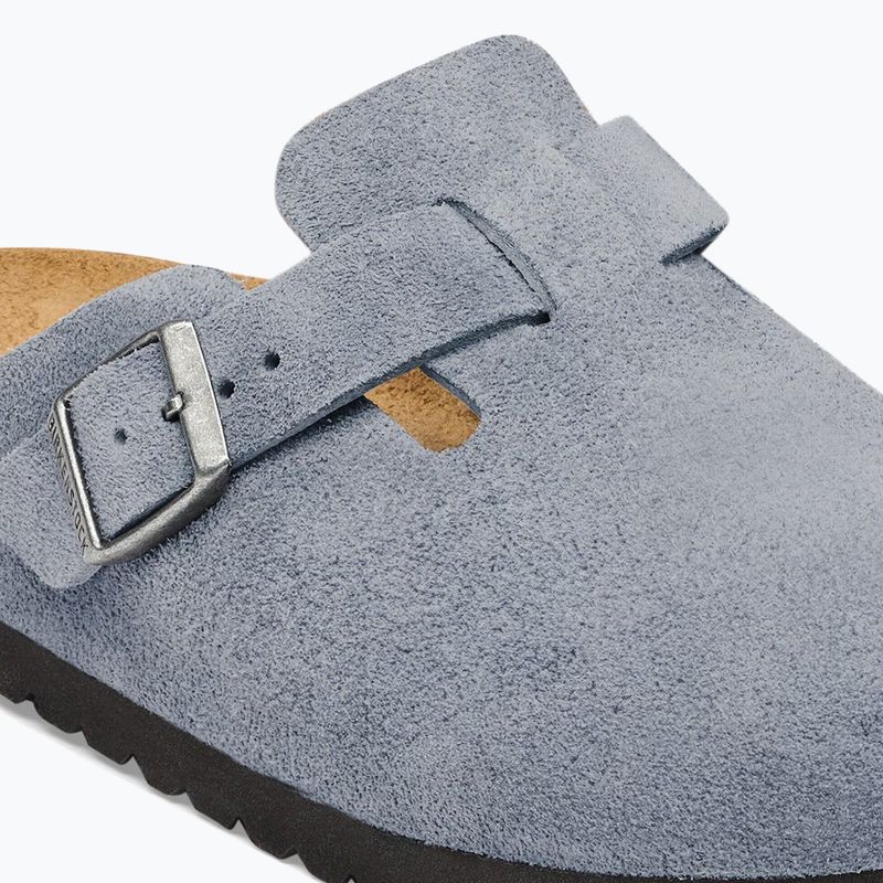 Șlapi BIRKENSTOCK Boston Suede Leather stone blue 6