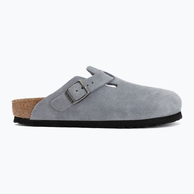 Șlapi BIRKENSTOCK Boston Suede Leather stone blue 2