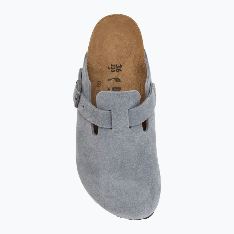 Șlapi BIRKENSTOCK Boston Suede Leather stone blue 5