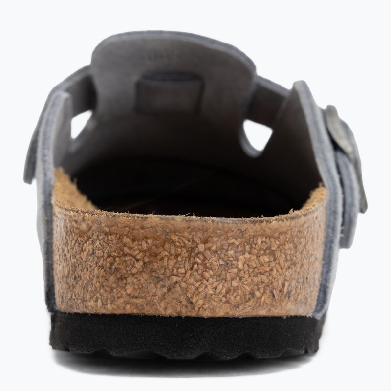 Șlapi BIRKENSTOCK Boston Suede Leather stone blue 6