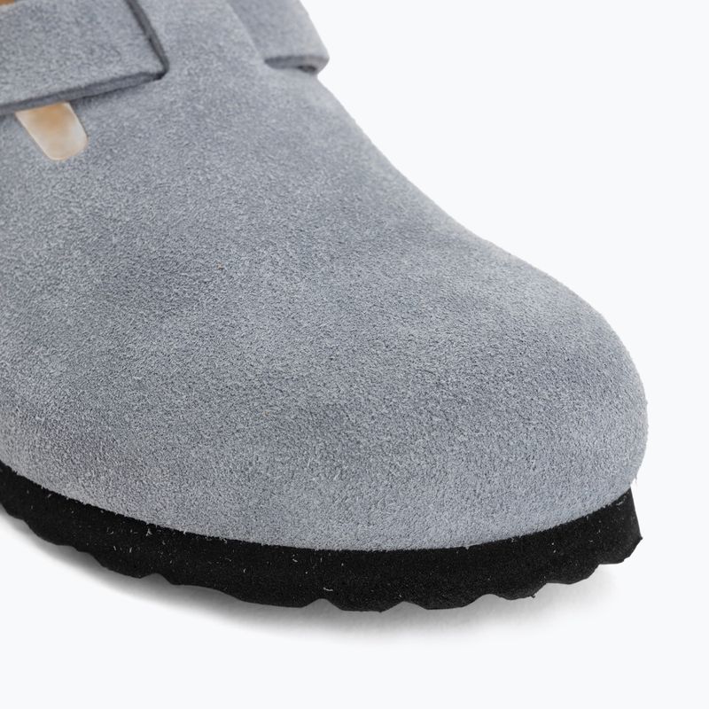 Șlapi BIRKENSTOCK Boston Suede Leather stone blue 7
