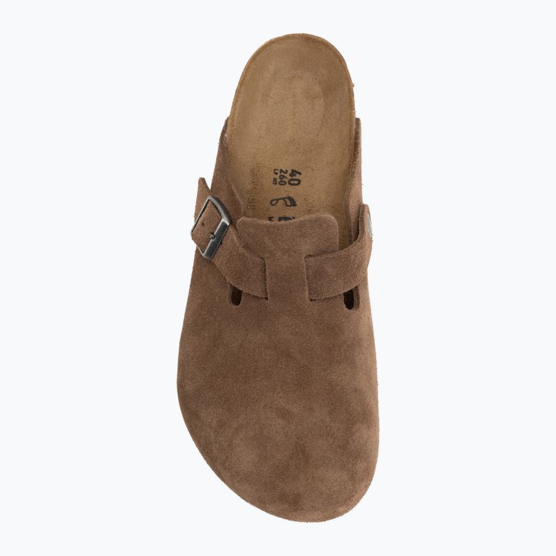 Șlapi BIRKENSTOCK Boston Suede Leather dark tea 5
