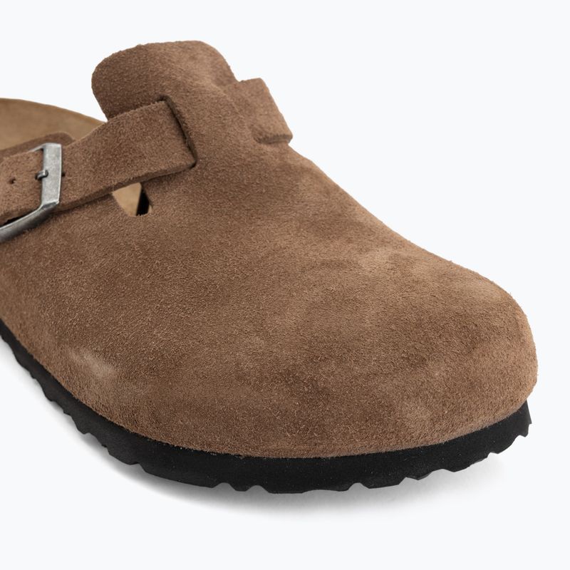 Șlapi BIRKENSTOCK Boston Suede Leather dark tea 7