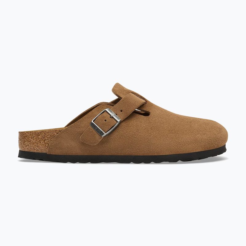 Șlapi BIRKENSTOCK Boston Suede Leather dark tea 2