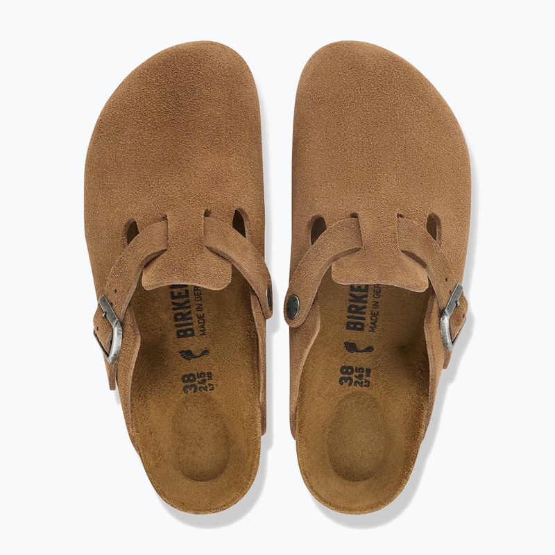 Șlapi BIRKENSTOCK Boston Suede Leather dark tea 4
