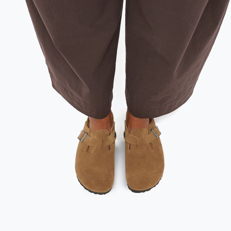 Șlapi BIRKENSTOCK Boston Suede Leather dark tea 7