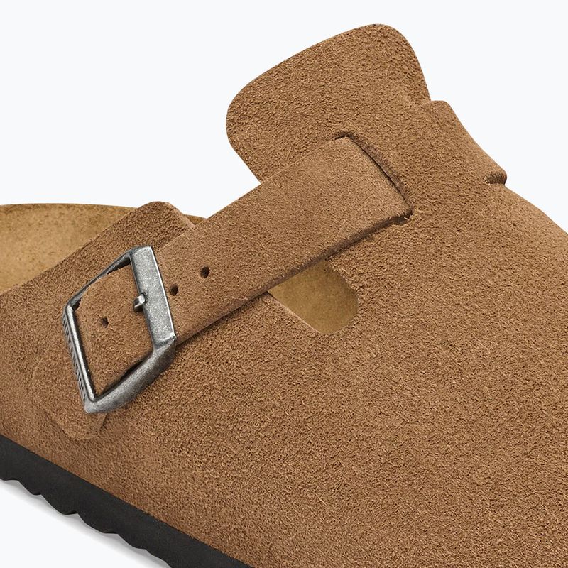Șlapi BIRKENSTOCK Boston Suede Leather dark tea 6