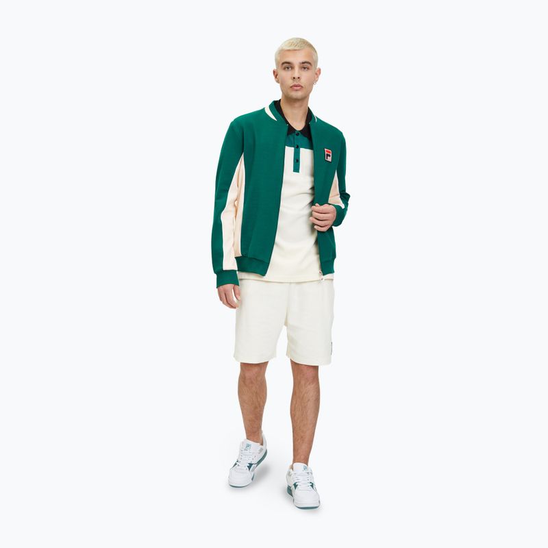 Bluză pentru bărbați FILA Settanta Track aventurine-anitique white 2