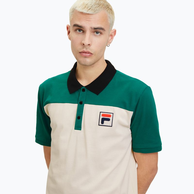 Tricou polo pentru bărbați FILA Lianshan Blocked antique white-aventurine 4