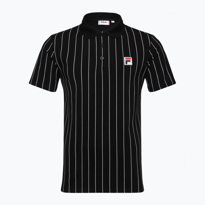 Tricou polo pentru bărbați FILA Luckenwalde black/bright white striped 5