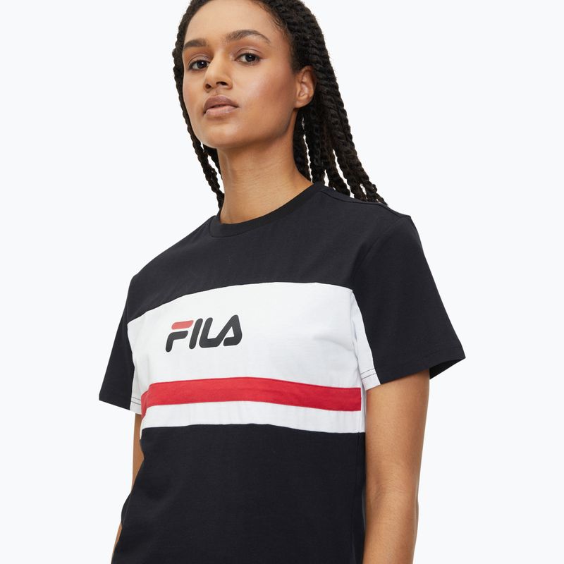 Tricou pentru femei FILA Lishui black/bright white