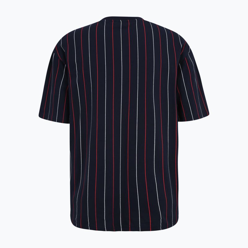 Tricou pentru bărbați FILA Lobito Pinstriped black iris/two color stiped