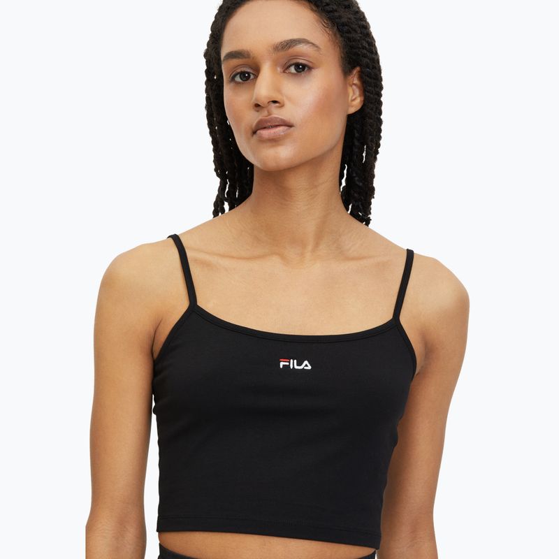 Tricou pentru femei FILA Loni Cropped Spaghetti black 4