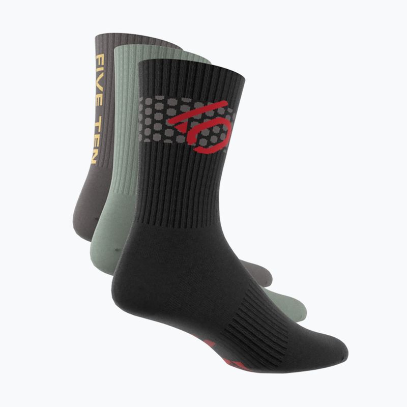 Șosete adidas FIVE TEN Cushioned Crew Sock 3 pary black/silver green/charcoal 4