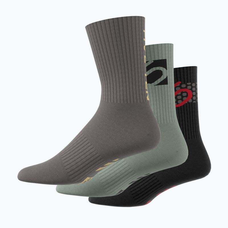 Șosete adidas FIVE TEN Cushioned Crew Sock 3 pary black/silver green/charcoal 7