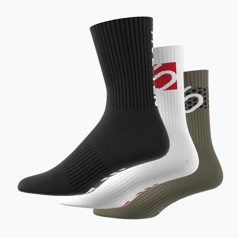 Șosete adidas FIVE TEN Cushioned Crew Sock 3 pary olive strata/white/black 6