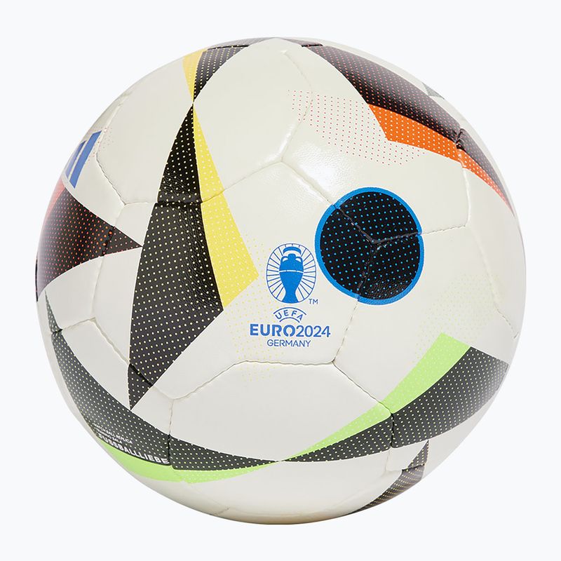 Minge de fotbal adidas Fussballliebe Training Sala Euro 2024 white/black/glow blue mărimea  4