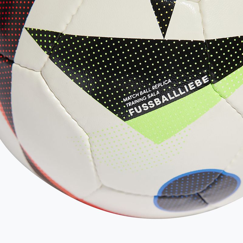 Minge de fotbal adidas Fussballliebe Training Sala Euro 2024 white/black/glow blue mărimea  4