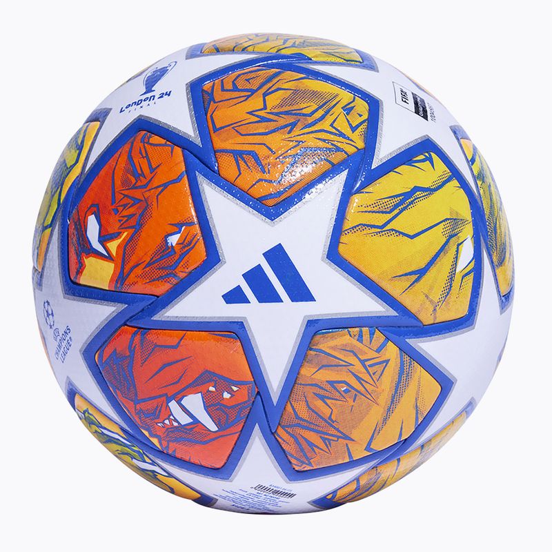 Minge de fotbal adidas UCL Pro 23/24 white/glow blue/flash orange rozmiar 5 2