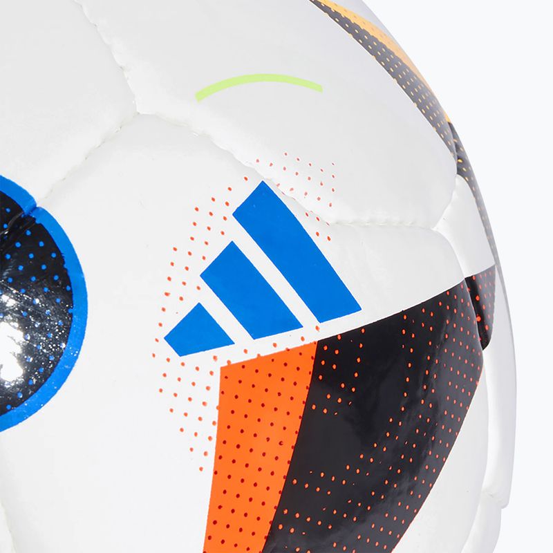 Minge de fotbal adidas Fussballliebe Pro Sala Euro 2024 white/black/glow blue mărimea 4 3