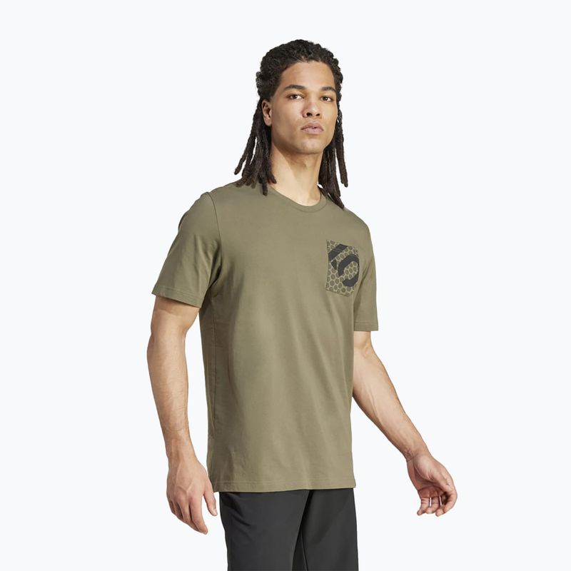 Tricou de ciclism pentru bărbați adidas FIVE TEN Brand Of The Brave Tee olive strata