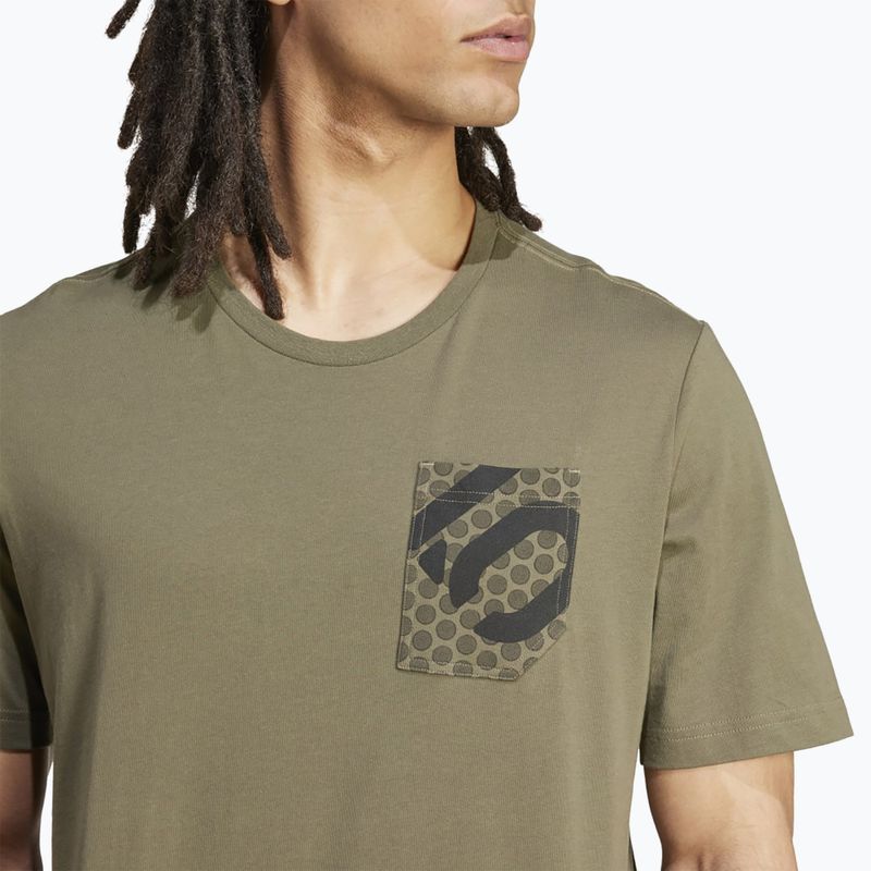 Tricou de ciclism pentru bărbați adidas FIVE TEN Brand Of The Brave Tee olive strata