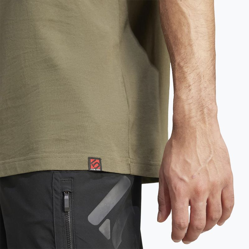Tricou de ciclism pentru bărbați adidas FIVE TEN Brand Of The Brave Tee olive strata