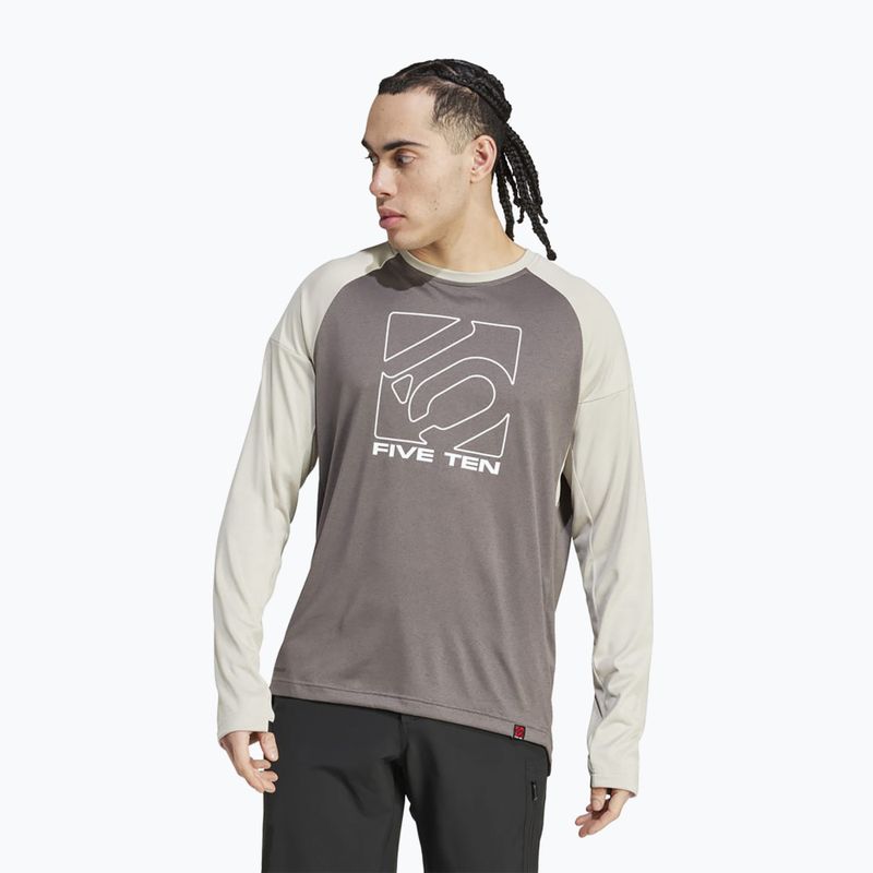 Longsleeve de ciclism pentru bărbați adidas FIVE TEN Long Sleeve Jersey charcoal/putty grey 3