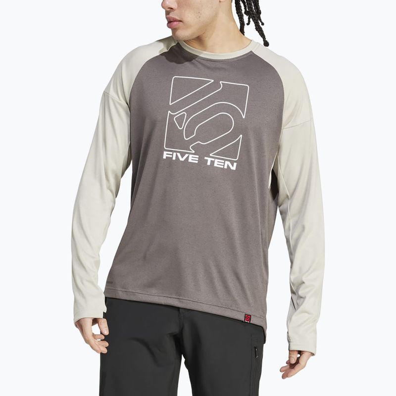 Longsleeve de ciclism pentru bărbați adidas FIVE TEN Long Sleeve Jersey charcoal/putty grey 4