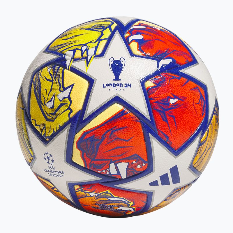 Minge de fotbal adidas UCL Competition 23/24 white/glow blue/flash orange rozmiar 4