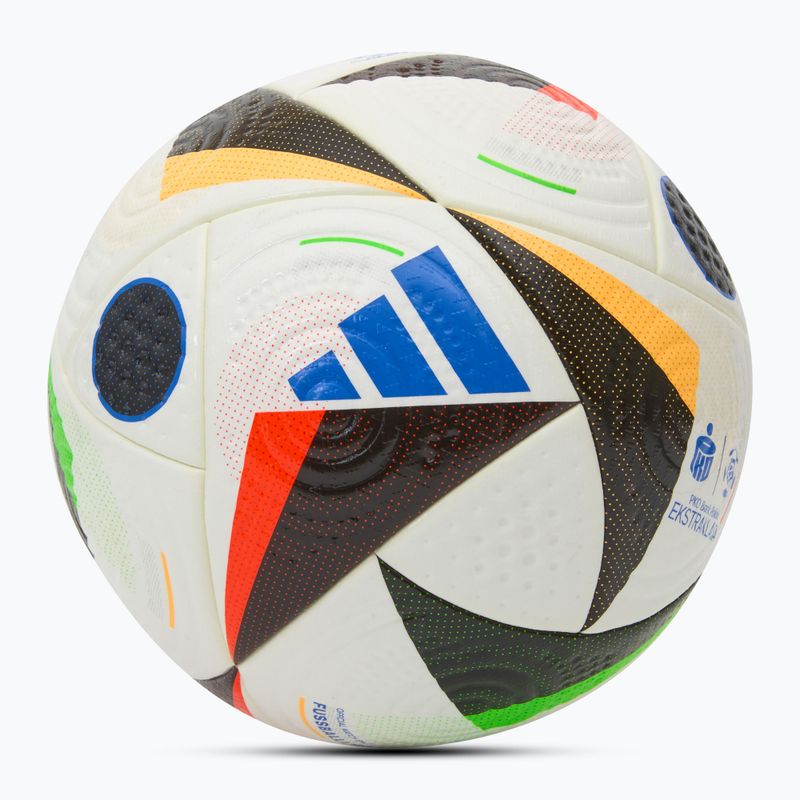 Minge de fotbal adidas Ekstraklasa Pro white/black/glow blue mărime 5