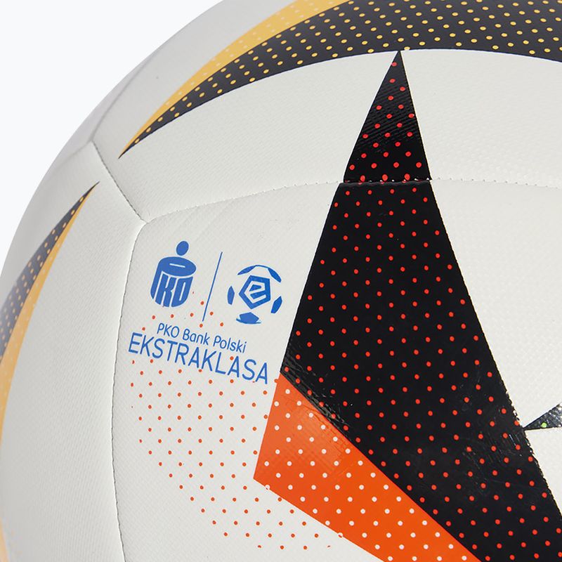 Minge de fotbal adidas Ekstraklasa Training white/black/glow blue mărime 5 4