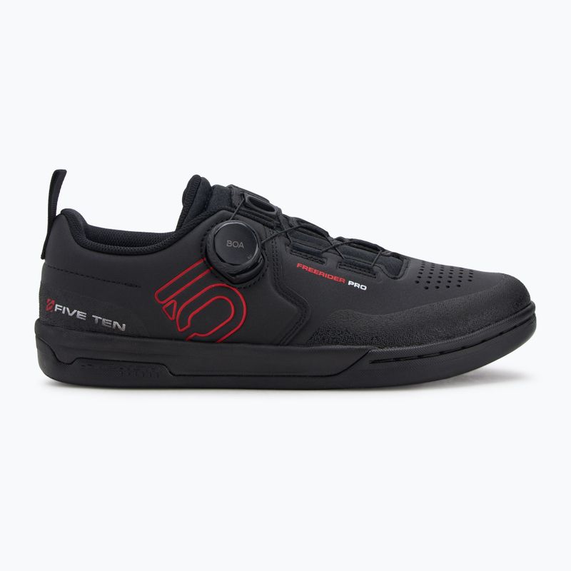Încălțăminte de ciclism platformă pentru bărbați adidas FIVE TEN Freerider Pro Boa core black/red/cloud white 2