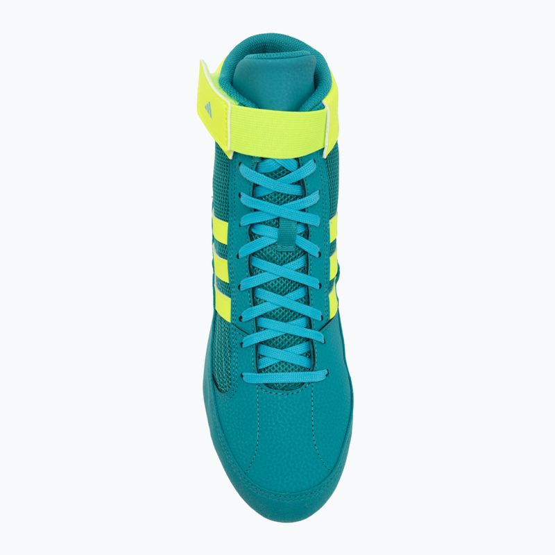 Încălțăminte de box adidas HVC Purple Team/Lucid Lemon/Signal Cyan 5